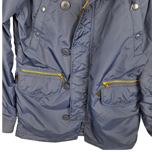 NWOT Alpha N-3B Ambrose Parka Jacket Men's Size S Navy Blue - Picture 9 of 12